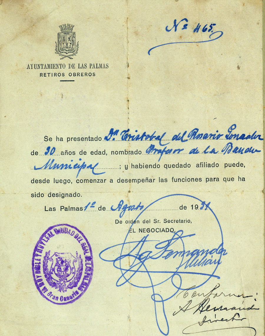 Carta banda municipal AMC 1931b